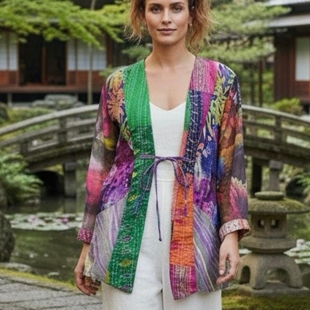 Sterling Styles Artsilk Kimono
Jacket Wearable Art 
One Size